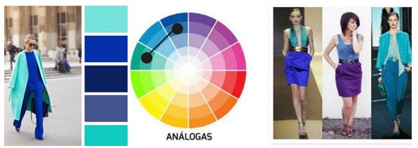 Combinações entre cores análogas e 4 looks femininos 