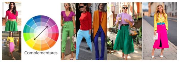 Combinações entre cores complementares e 6 looks femininos 