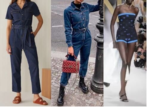 3 modelos de macacão jeans