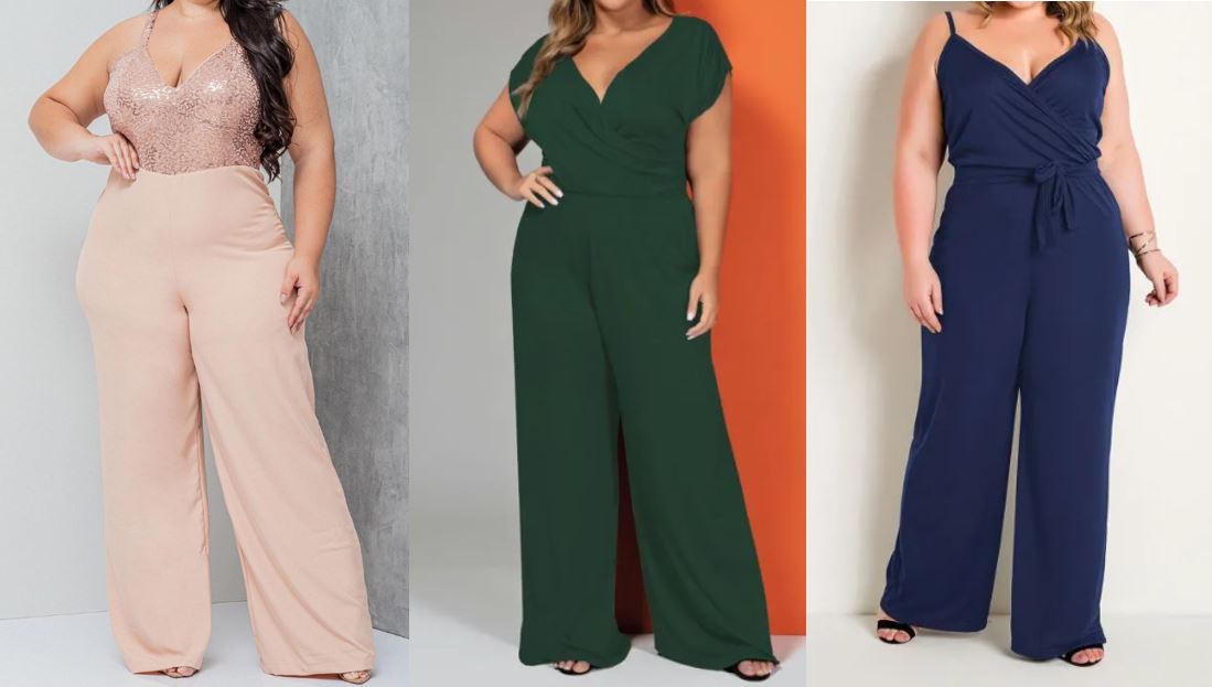 Modelos de macacao longo plus size 