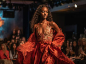 Mulher negra desfilando no Fashion Week