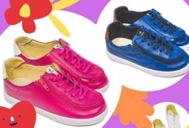 2 calçados infantis com caracteristicas ortopédicas