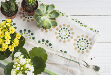 Tolha de mesa personalizada toda posta