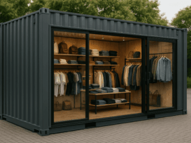 Loja de roupas fabricadas num container