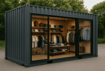 Loja de roupas fabricadas num container