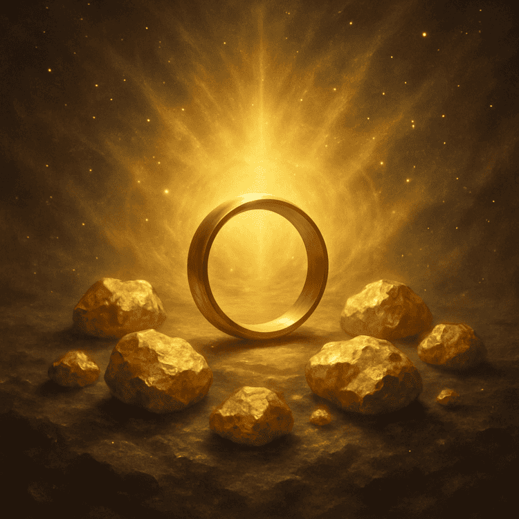 Aliança em volta de pedras com um significado bíblico